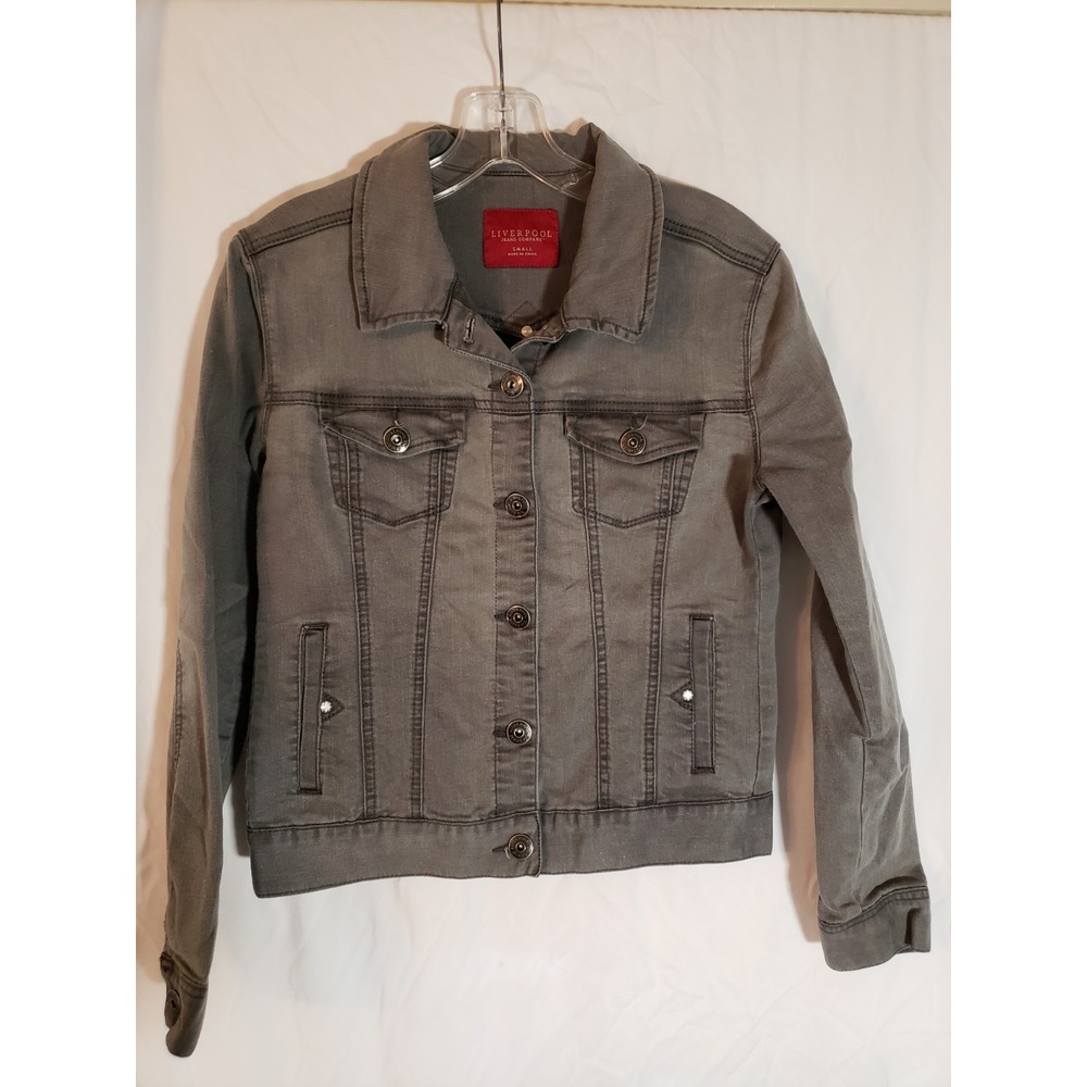 Women's Liverpool Gray Denim Jacket Size S